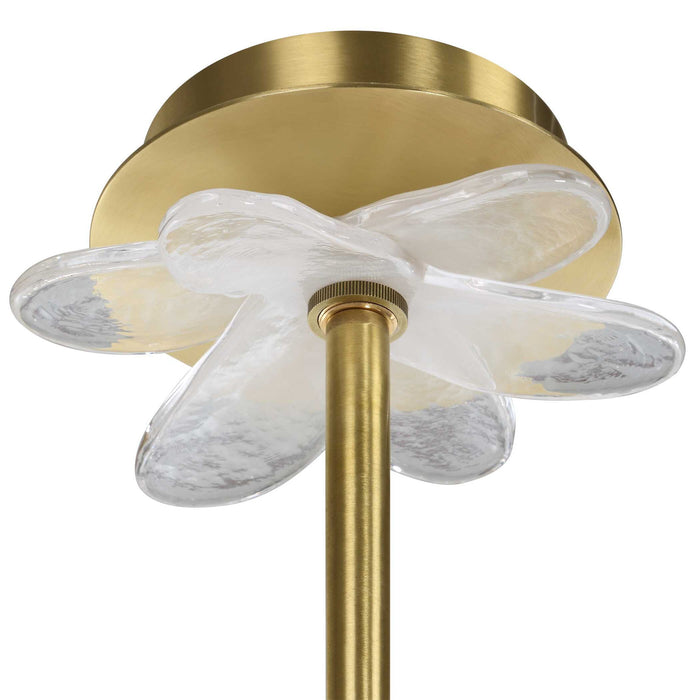 White Lotus - 10 Light Pendant - Brass