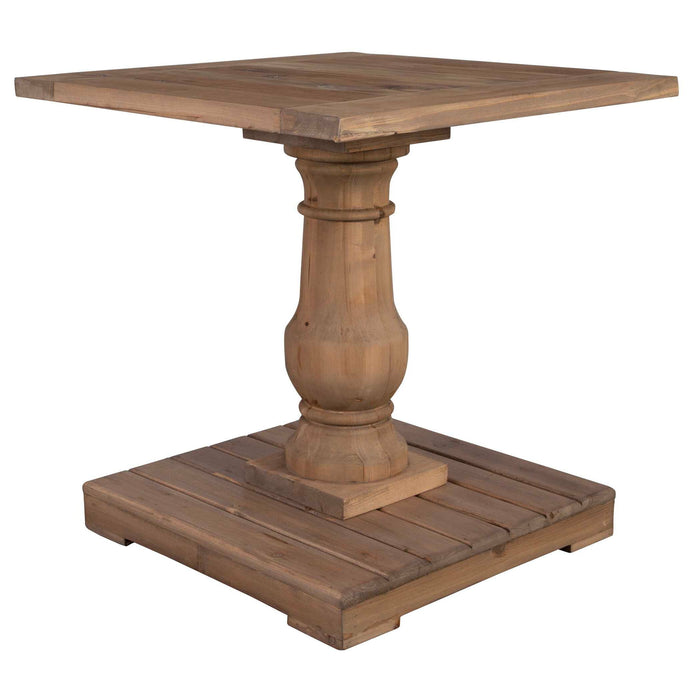 Stratford - Pedestal End Table - Light Brown