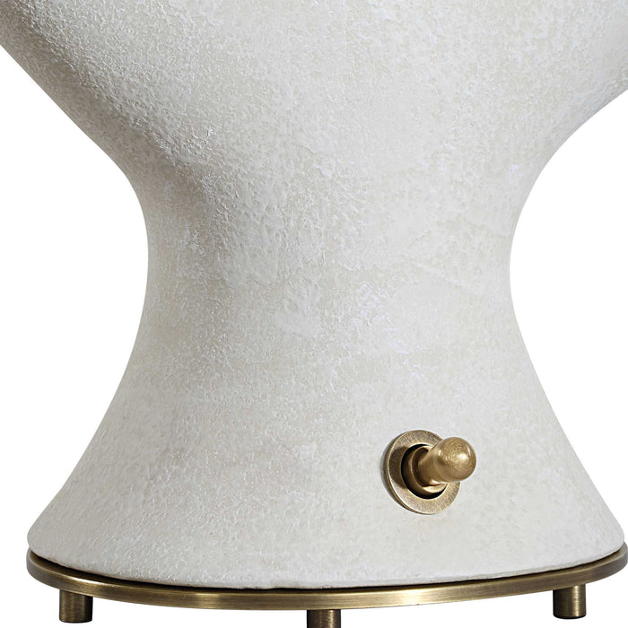 Frosted Leaf - Table Lamp - White