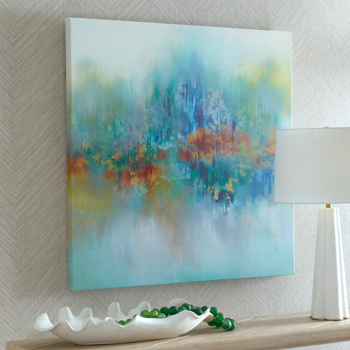 36" Frameless Giclee On Canvas - Blue