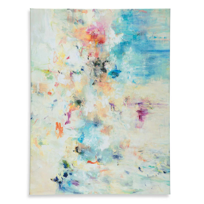 40" Frameless Giclee On Canvas - Blue