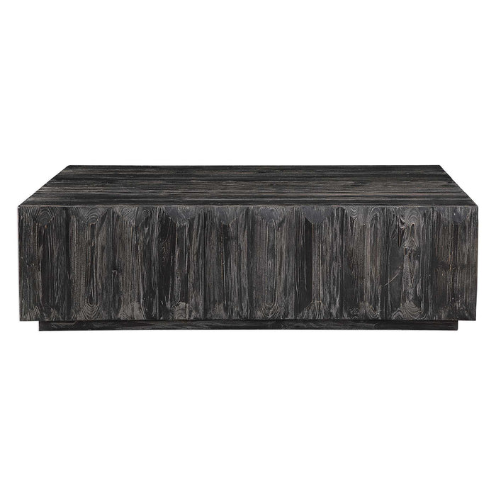 Barlas - Coffee Table - Black / Woodtone