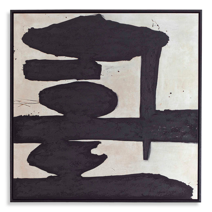 Rock On - Framed Canvas - Black / Beige