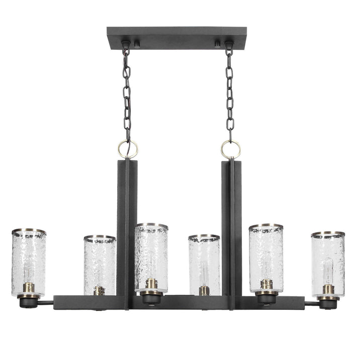 Jarsdel - 6 Light Industrial Island Light - Black