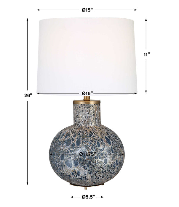 Atmosphere - Low Table Lamp - Blue / Brass / Gold