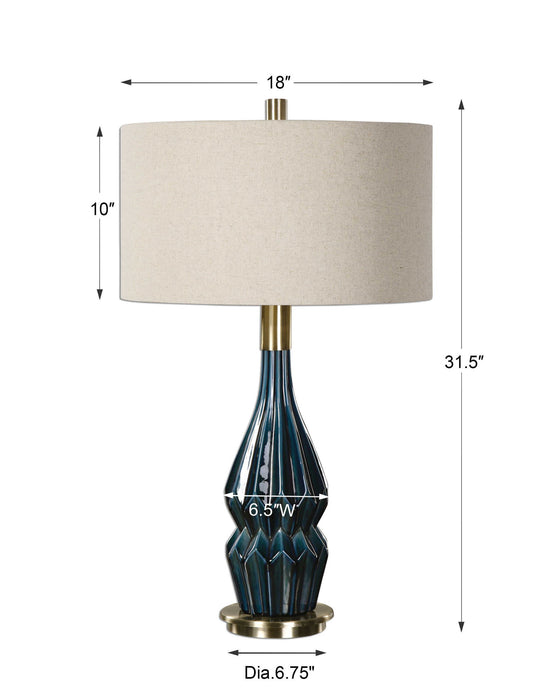 Prussian - Ceramic Lamp - Blue
