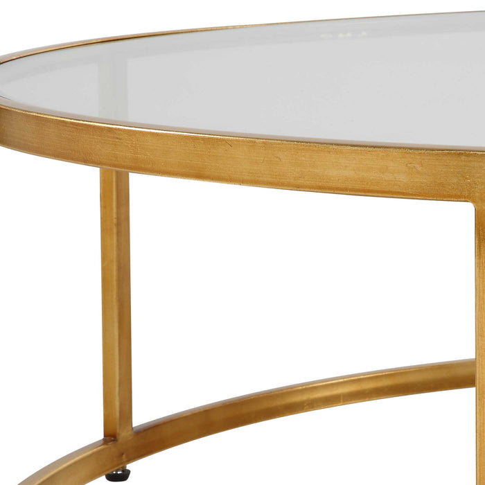 Radius - Modern Circular Coffee Table - Gold