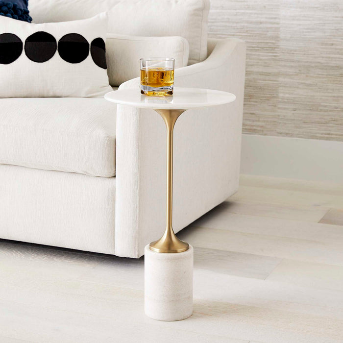 Trumpet - Accent Table - Gold / White