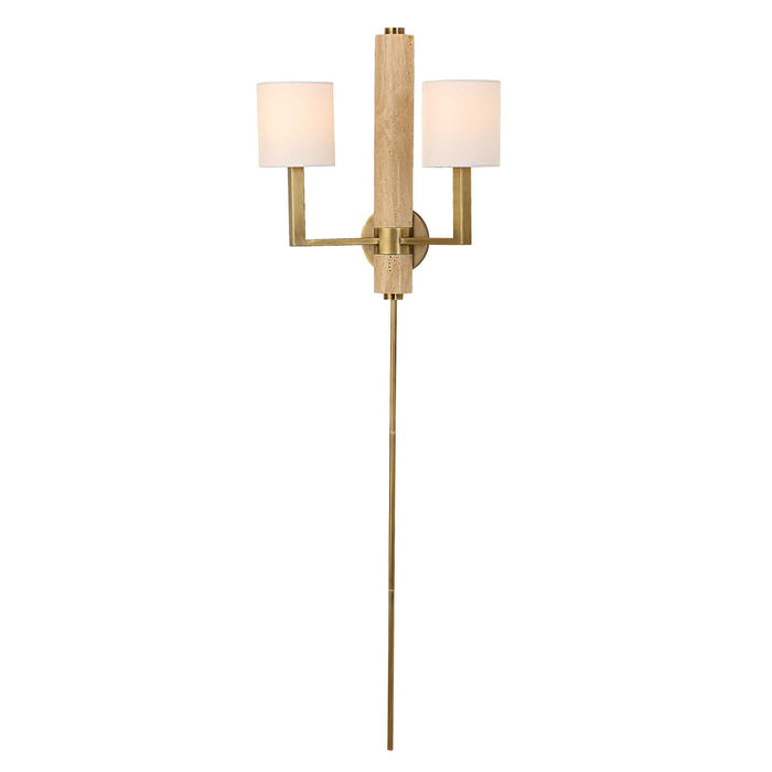 Commune - 2 Light Sconce - Brass