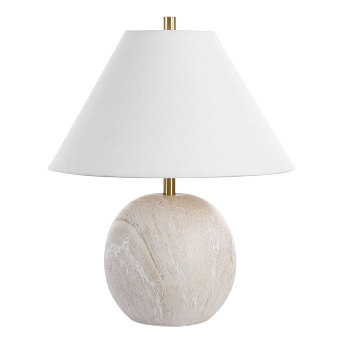 Table Lamp - White & Beige