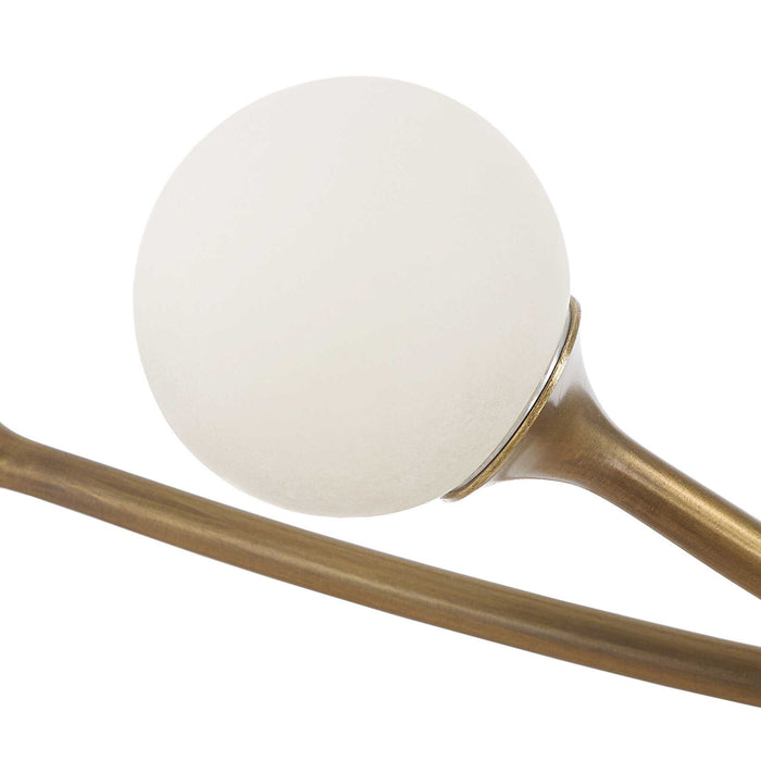 Flurry - 19 Light Pendant - Brass / White