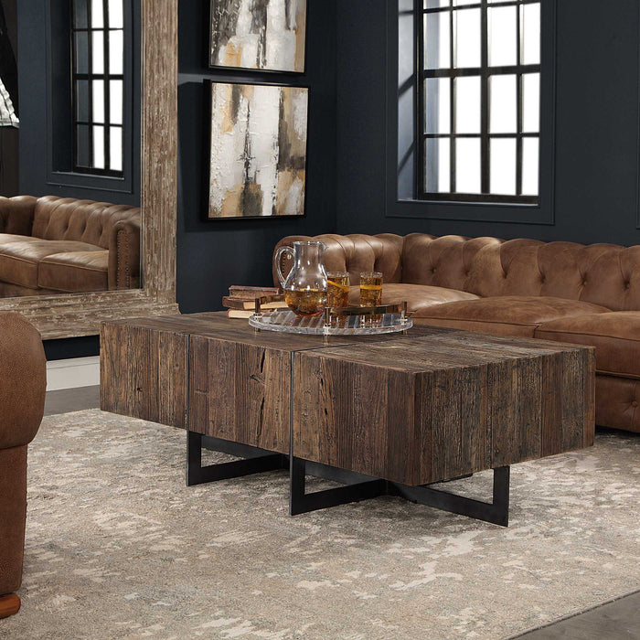 Connell - Coffee Table - Black / Woodtone