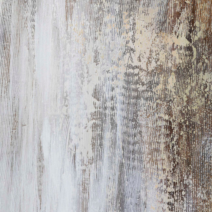 Desert Rain - Hand Painted Abstract Art - Pearl Silver