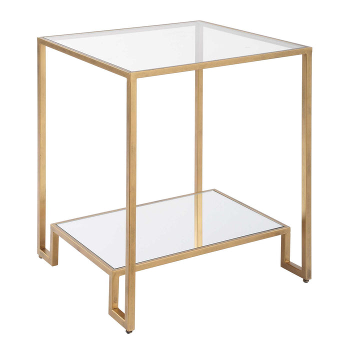 Accent End Table - Antique Gold