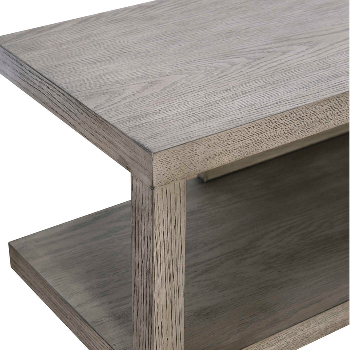 Haven - Short Sofa Table - Gray / Woodtone