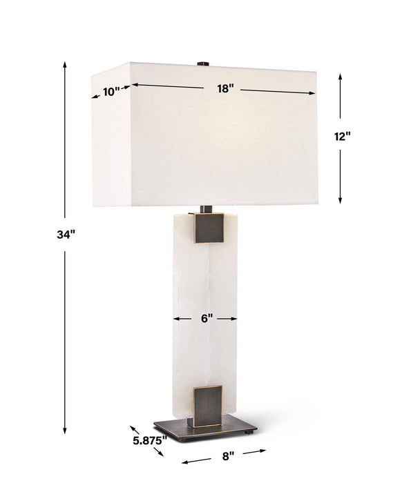 Clamp - Table Lamp - Bronze / White