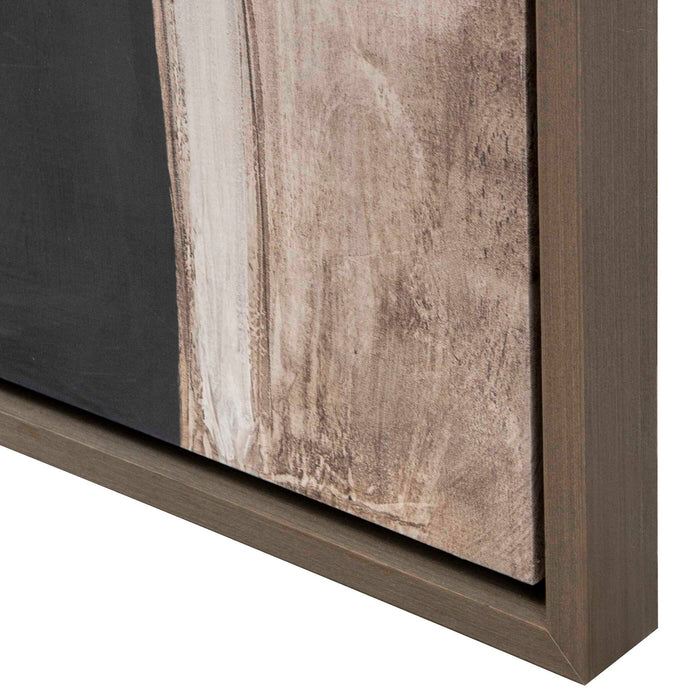 Been Around The Block - Framed Canvas - Black / Gray / White