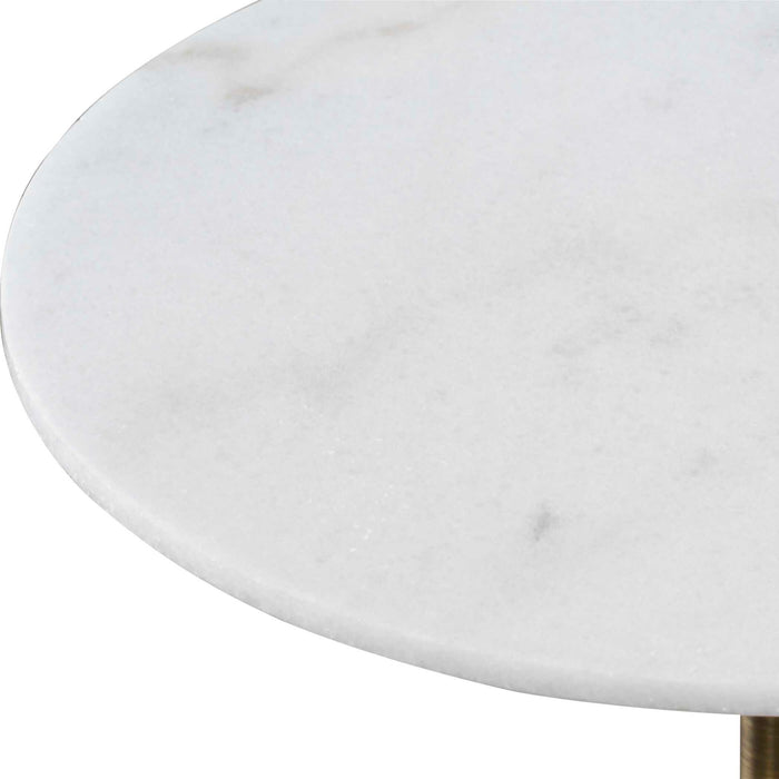 Trumpet - Accent Table - Gold / White