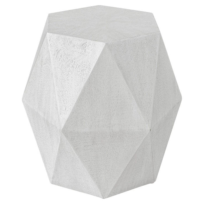Volker - White Geometric Accent Table