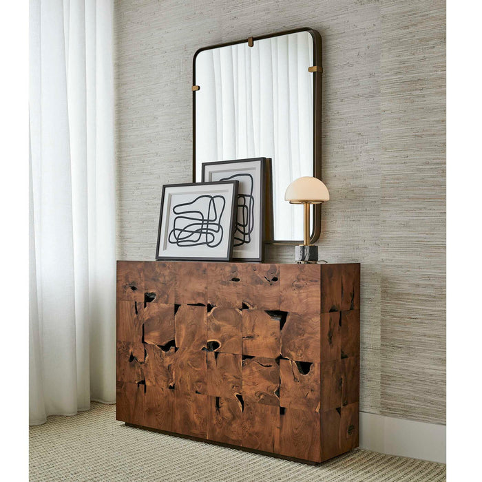 Teak Tac Toe - Console Table