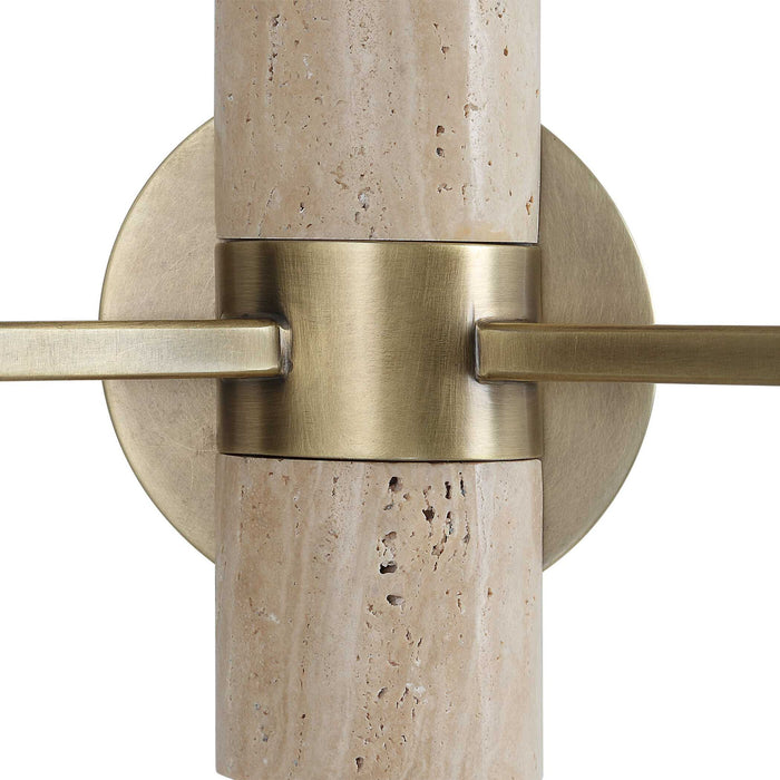 Commune - 2 Light Sconce - Brass