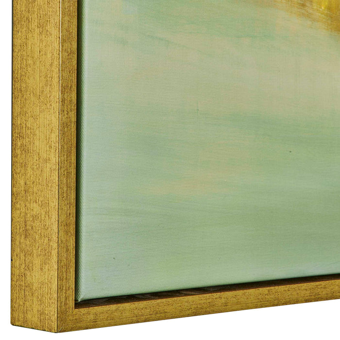 Bowery Framed Canvas Art - Light Blue