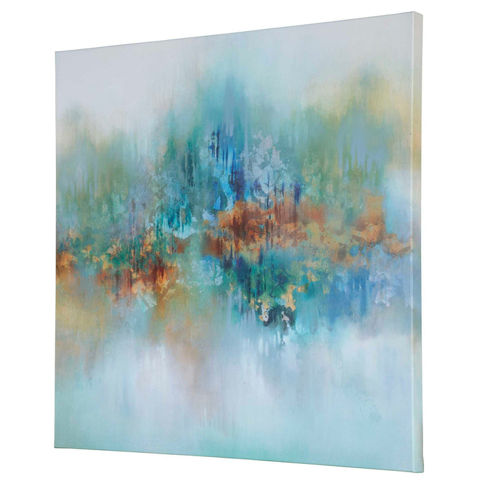 36" Frameless Giclee On Canvas - Blue