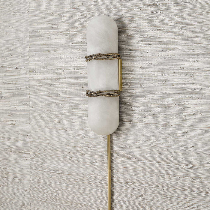 Entangled Vine - 1 Light Sconce - Brass / White