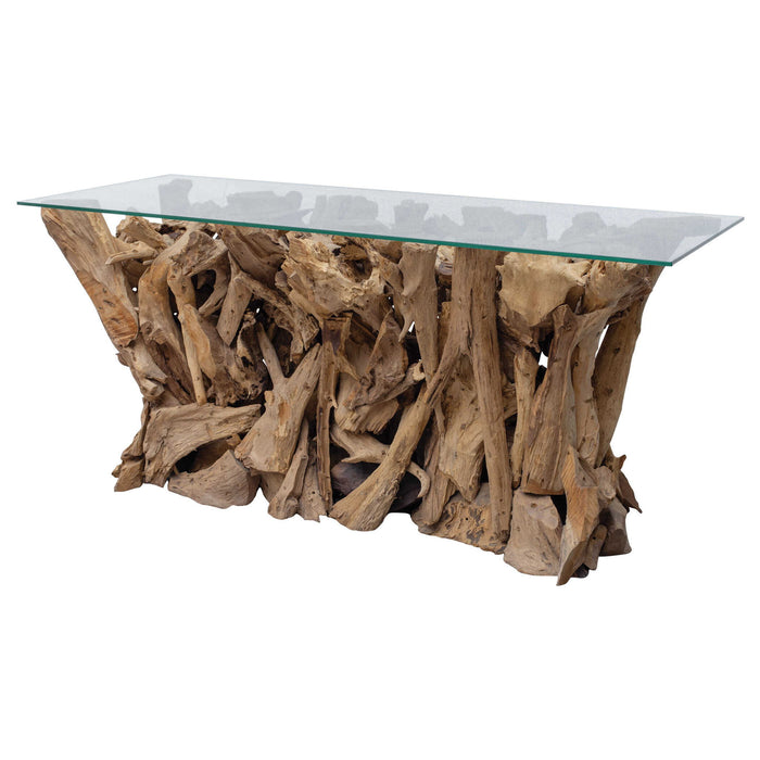 Teak Root - Console Table - Brown / Woodtone