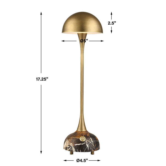Hard Hat - Rechargeable Mini Lamp - Brass / Brown