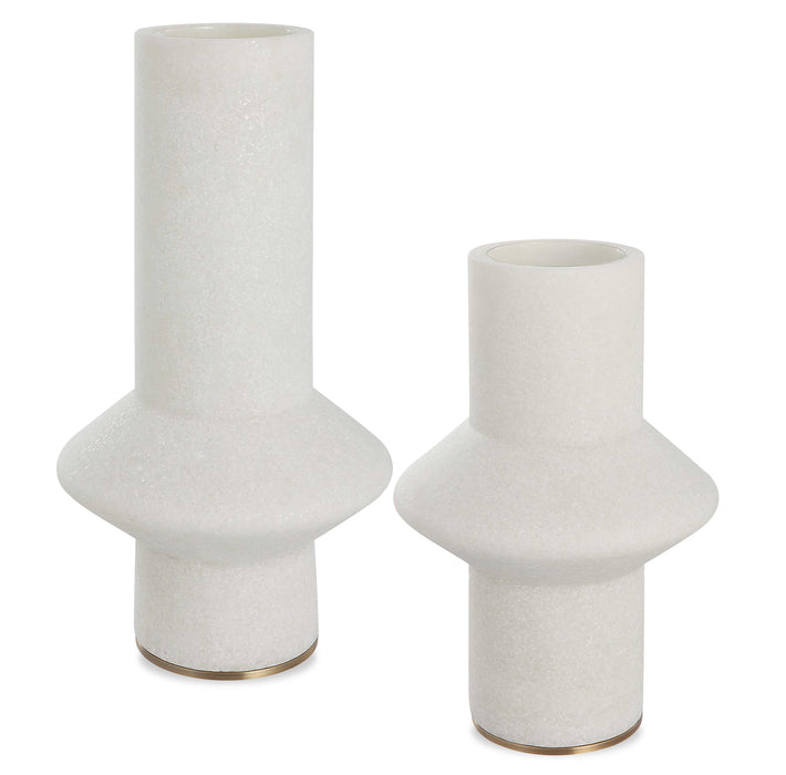 Edge - Vases (Set of 2) - White