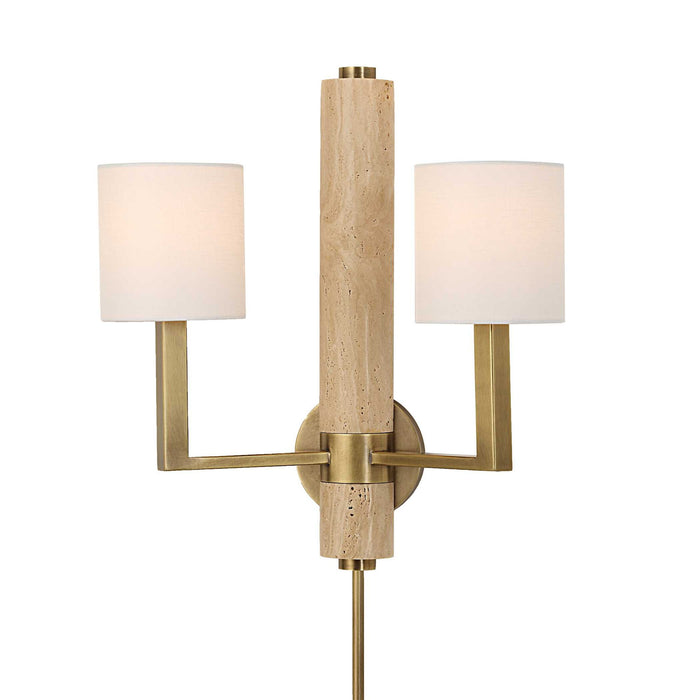 Commune - 2 Light Sconce - Brass