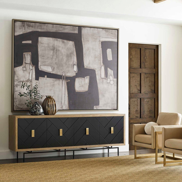 Been Around The Block - Framed Canvas - Black / Gray / White