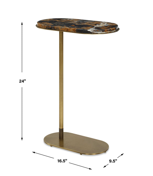 Lozenge - Accent Table - Brass