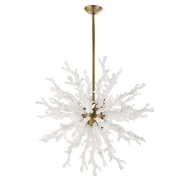 Coral Reef - 8 Light Pendant - Brass