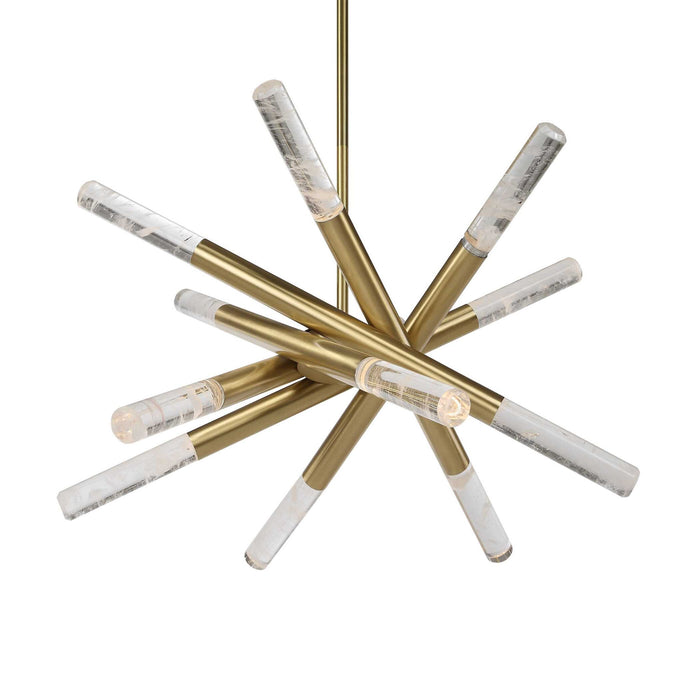 Scepter - 12 Light LED Pendant - Brass