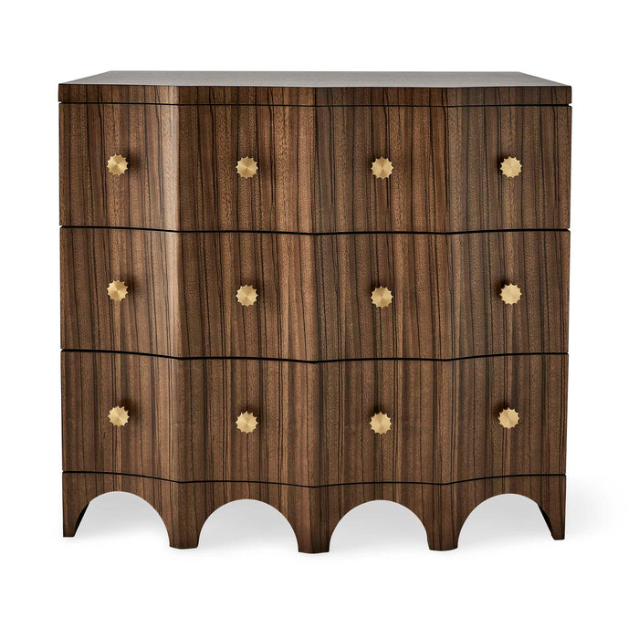 Grand Flute - 3 Drawer Chest - Woodtone