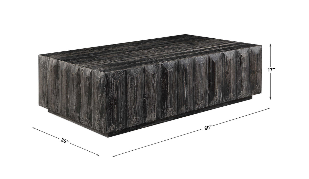 Barlas - Coffee Table - Black / Woodtone