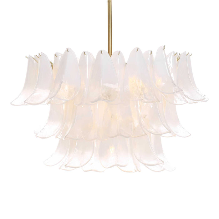White Lotus - 10 Light Pendant - Brass