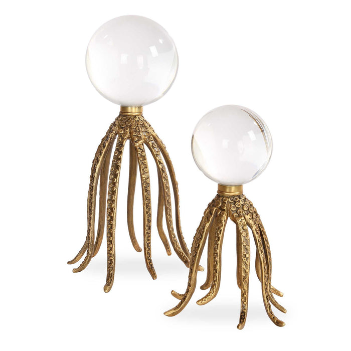 Under The Sea Objet - Sculptures (Set of 2) - Brass