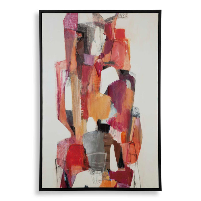 Totem At Sunrise - Framed Canvas - Black / Brown / Gray