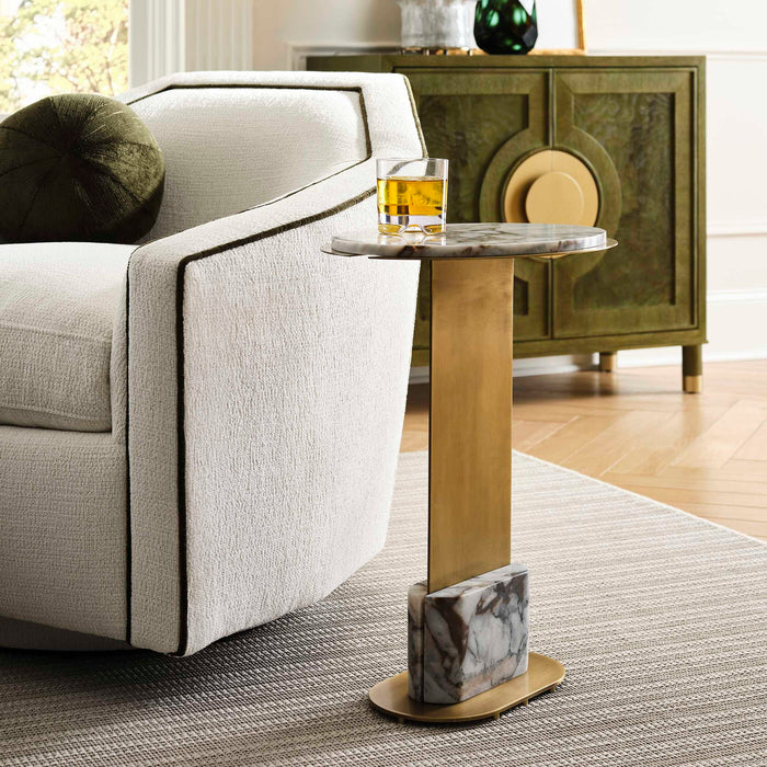 Split The Difference - Accent Table - Brass