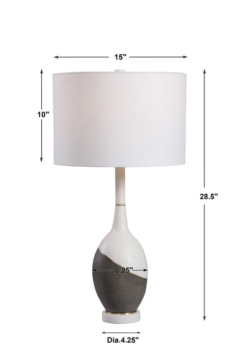 Tanali - Modern Table Lamp - White & Gray