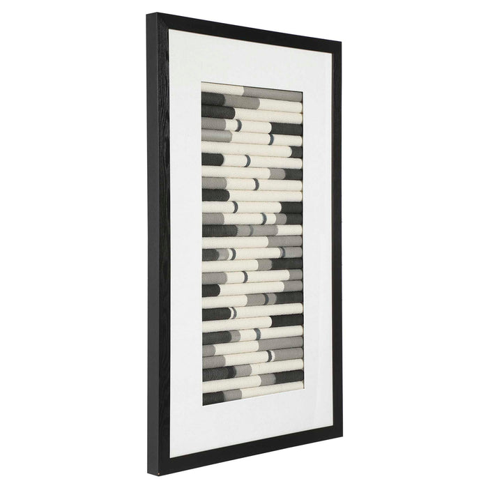 Flaxen Scroll - Shadow Box - Black / Blue / White