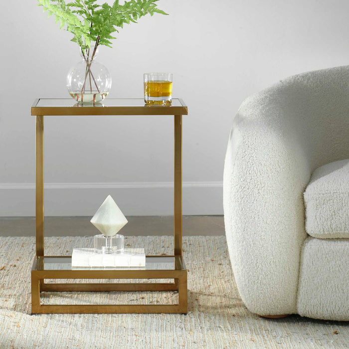 Musing - Accent Table - Brushed Brass
