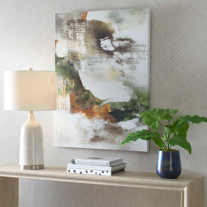 40" Frameless Giclee On Canvas - Light Blue