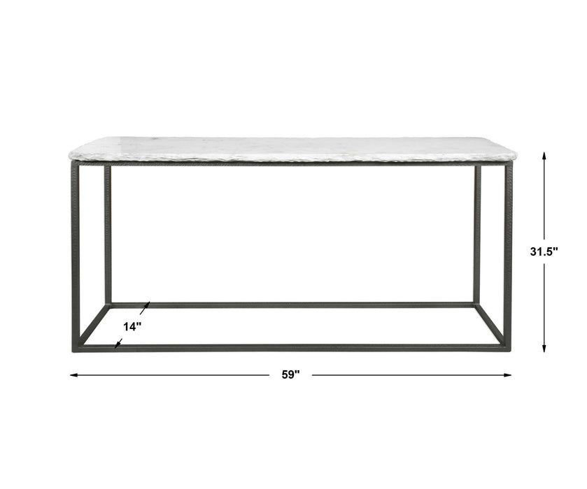 Kosumi - Console Table - Gray / White