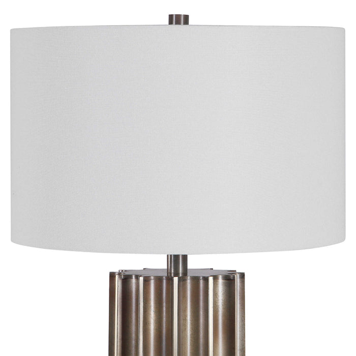 Khalio - Gun Metal Table Lamp - Dark Brown