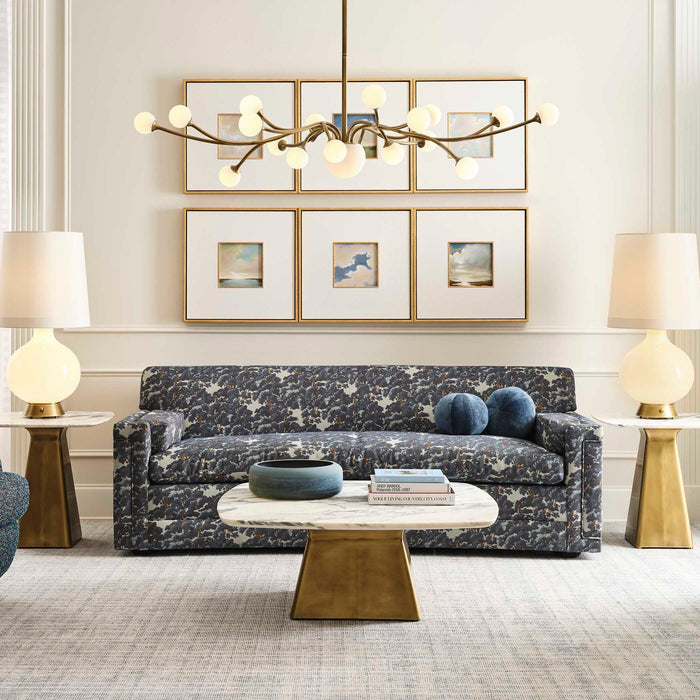 Flurry - 19 Light Pendant - Brass / White