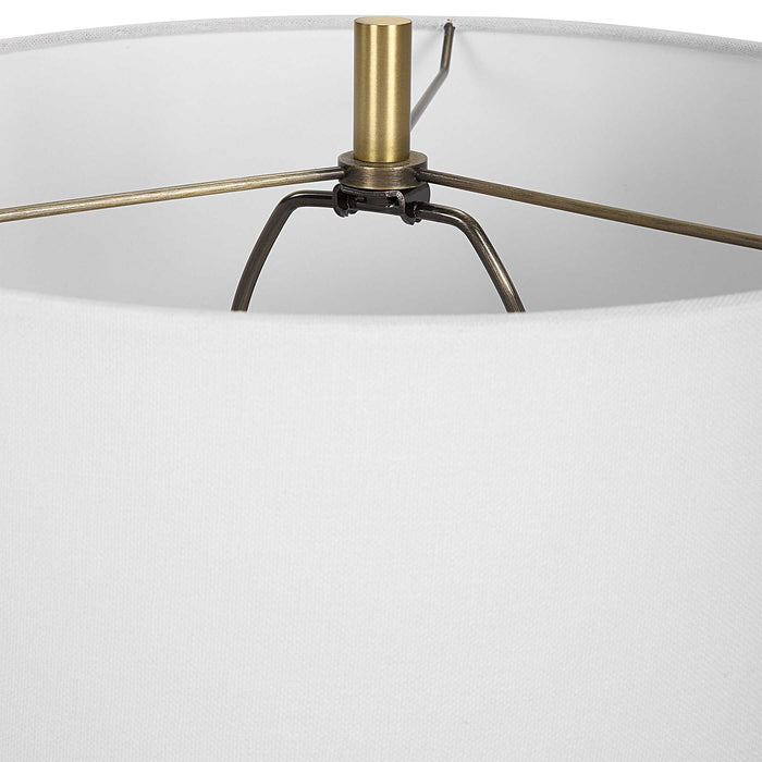 Coil - Sculpted Blue Table Lamp